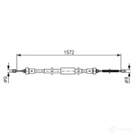 Трос ручника, стояночного тормоза BOSCH 4047025071062 1987482384 Renault Modus (FJP0) 1 Хэтчбек 1.6 (JP0L. JP0V) 88 л.с. 2004 – 2025 CKA DPL1