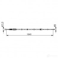 Трос ручника, стояночного тормоза BOSCH 1437241180 ITA 2V 1987482861 - Изображение 2