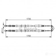 Трос ручника, стояночного тормоза BOSCH BC7 68 1987477934 Opel Astra (H) 3 Универсал 1.7 CDTI (L35) 07 125 л.с. 2007 – 2014 B96RR8X