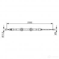 Трос ручника, стояночного тормоза BOSCH 1987482676 355668 MT256L BC267 6 - Изображение 4