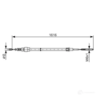 Трос ручника, стояночного тормоза BOSCH X6AGK Volkswagen Golf 3 (1H1) Хэтчбек 2.8 VR6 163 л.с. 1995 – 1997 BC2 88 1987477393