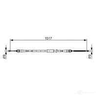 Трос ручника, стояночного тормоза BOSCH R2Y051C BC 2639 Renault Captur 1987482639