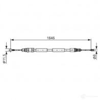 Трос ручника, стояночного тормоза BOSCH BC 2681 355673 0ZGF20B 1987482681 - Изображение 3