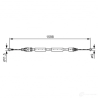 Трос ручника, стояночного тормоза BOSCH 355438 27S DF 4047025071147 1987482388 - Изображение 6
