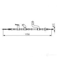 Трос ручника, стояночного тормоза BOSCH BK9Z CW 1987482850 1437241269 - Изображение 2