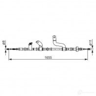 Трос ручника, стояночного тормоза BOSCH 1987482848 1437241268 0 8IVT2 - Изображение 2