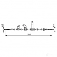 Трос ручника, стояночного тормоза BOSCH 1987482847 FDH3K5 9 1437241249 - Изображение 2