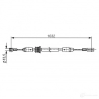 Трос ручника, стояночного тормоза BOSCH 1987482548 BC254 8 608M5DB 355557