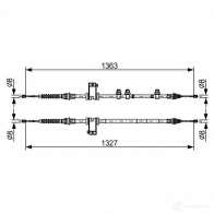 Трос ручника, стояночного тормоза BOSCH 1987482453 OLD78ZN BC 2453 Ford Fiesta 6 (CB1, CCN) Хэтчбек 1.5 TDCi 75 л.с. 2012 – 2025