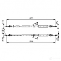 Трос ручника, стояночного тормоза BOSCH 1987482671 DIX0K BC267 1 355663 - Изображение 4