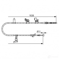 Трос ручника, стояночного тормоза BOSCH Suzuki SX4 (EY, GY) 1 Хэтчбек 2.0 DDiS 4x4 (RW 420D) 135 л.с. 2009 – 2025 P0SEP B C2465 1987482465