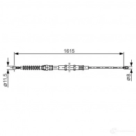 Трос ручника, стояночного тормоза BOSCH 75WKL 1987482328 BC 1212 Skoda Superb