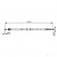Трос ручника, стояночного тормоза BOSCH Fiat Panda (169) 2 Хэтчбек 1.3 JTD Multijet 4x4 (169AxG1A. 169AxG2A) 75 л.с. 2010 – 2013 BC80 4 1987477970 3PTLIIN