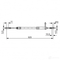 Трос ручника, стояночного тормоза BOSCH CAIR29P 1987477220 B C174 Mercedes C-Class (W202) 1 1993 – 2000