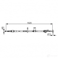 Трос ручника, стояночного тормоза BOSCH BC9 88 1987482094 82ZO5 Suzuki Grand Vitara (FT, HT) 1 Кроссовер 2.5 V6 24V 4x4 (TD62. SQ 625) 144 л.с. 1998 – 2003