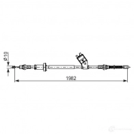 Трос ручника, стояночного тормоза BOSCH 1193509484 1987482748 R8NN1VO BC 2748 - Изображение 4