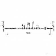 Трос ручника, стояночного тормоза BOSCH BC 2684 1987482684 DZTSWY 355676 - Изображение 4