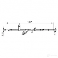 Трос ручника, стояночного тормоза BOSCH 1987482463 B C2463 LDS1LB Toyota Verso S (XP120) 1 Минивэн 1.4 D4 D (NLP121) 90 л.с. 2010 – 2016
