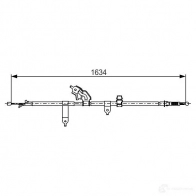 Трос ручника, стояночного тормоза BOSCH 3ZRWZS 1987482222 Toyota Yaris (XP90) 2 Хэтчбек 1.4 D 4D (NLP90) 90 л.с. 2005 – 2025 B C1115