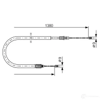 Трос ручника, стояночного тормоза BOSCH 353880 B C628 IGTV9G 1987477776