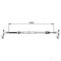Трос ручника, стояночного тормоза BOSCH PKBVC 1987477646 BC 508 Renault Twingo