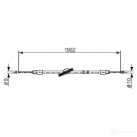 Трос ручника, стояночного тормоза BOSCH BC73 1 VBXY715 Mercedes CLS (W219) 1 2004 – 2010 1987477851