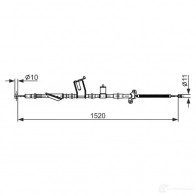 Трос ручника, стояночного тормоза BOSCH GWM1 KKR 1437241276 1987482916