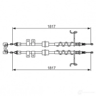 Трос ручника, стояночного тормоза BOSCH 1193509506 G7A3C 1987482776 BC2 776 - Изображение 3