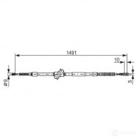 Трос ручника, стояночного тормоза BOSCH BC5 70 Audi 80 1987477708 E2LNU