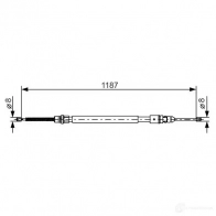 Трос ручника, стояночного тормоза BOSCH STX2SV BC3 48 1987477472 353620