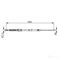 Трос ручника, стояночного тормоза BOSCH 1987482456 KDSOF0A Seat Leon (5F8) 3 Универсал 1.5 TSI 130 л.с. 2018 – 2024 BC24 56