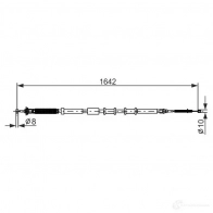 Трос ручника, стояночного тормоза BOSCH B C808 0KRD4 1987477974 Fiat Punto (199) 3 2005 – 2012