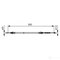 Трос ручника, стояночного тормоза BOSCH EMKLXG 353858 B C605 1987477751