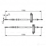 Трос ручника, стояночного тормоза BOSCH T85XV 354019 1987477933 BC76 7 - Изображение 2