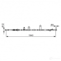 Трос ручника, стояночного тормоза BOSCH 1987482852 4 8AI6V 1437241258