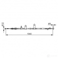 Трос ручника, стояночного тормоза BOSCH Mazda 1987482853 8J2 3BN0