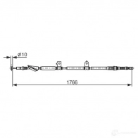 Трос ручника, стояночного тормоза BOSCH WZ4AD V 1987482927 1437241262