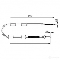 Трос ручника, стояночного тормоза BOSCH BC 2592 1987482592 AS5G7 355599