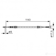 Трос ручника, стояночного тормоза BOSCH BC5 31 47FQ8R 353786 1987477669