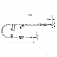 Трос ручника, стояночного тормоза BOSCH 1987482272 BC115 6 W7NUT9L Mitsubishi Colt 6 (Z3, Z2) Хэтчбек