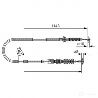 Трос ручника, стояночного тормоза BOSCH BC94 9 1987482055 Mazda 89OJ8N0