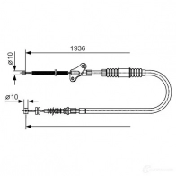 Трос ручника, стояночного тормоза BOSCH TDI139 1987482110 BC1 004 Opel Frontera (A) 1 Кроссовер
