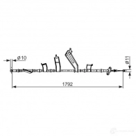 Трос ручника, стояночного тормоза BOSCH 0T 5RL 1987482917 Honda CR-V 3 (RE) Кроссовер 2.2 i CTDi 4WD (RE6) 140 л.с. 2007 – 2025