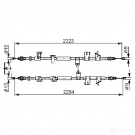 Трос ручника, стояночного тормоза BOSCH O3RDSRN 1987482667 B C2667 355659 - Изображение 4