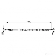 Трос ручника, стояночного тормоза BOSCH 355653 KE2H1X BC 2661 1987482661 - Изображение 2