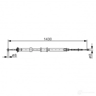 Трос ручника, стояночного тормоза BOSCH 355306 1987482240 U6D7B BC112 4