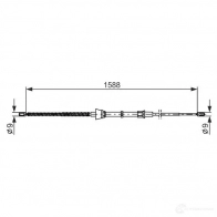 Трос ручника, стояночного тормоза BOSCH Volkswagen Polo (6R, 6C, 61) 5 2009 – 2018 BC1 150 IGW9Y7A 1987482266