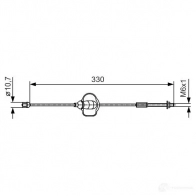 Трос ручника, стояночного тормоза BOSCH F9IL9U BC 1015 1987482121 Ford Focus 1 Хэтчбек 1.8 TDCi 100 л.с. 2002 – 2004