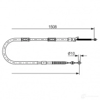 Трос ручника, стояночного тормоза BOSCH 8QQGU 354082 1987477997 BC 831