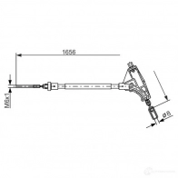 Трос ручника, стояночного тормоза BOSCH BC 747 1987477871 Peugeot 406 1 (8B) Седан 1.8 16V 116 л.с. 2000 – 2004 ONM6OH